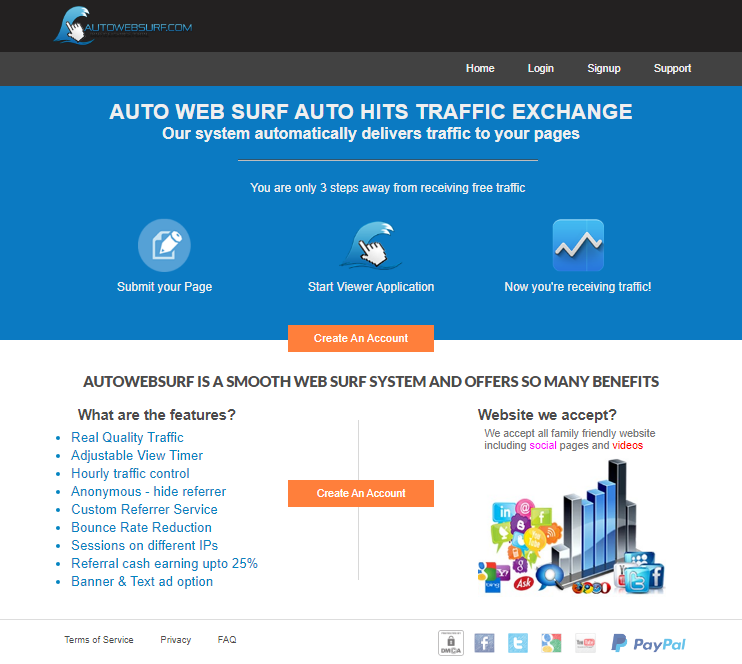 autowebsurf موقع تبادل الزيارات