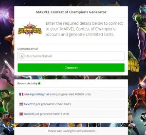 marvel contest of champions-landing-page