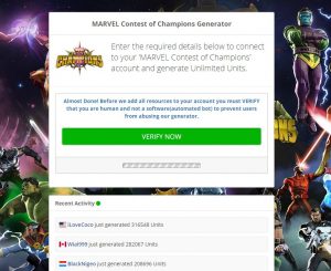 marvel contest of champions-landing-page